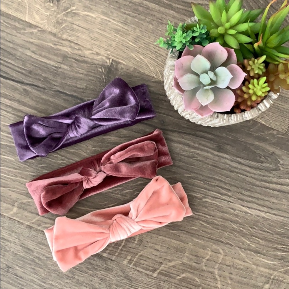 💜 Velour Headband 3 piece Set